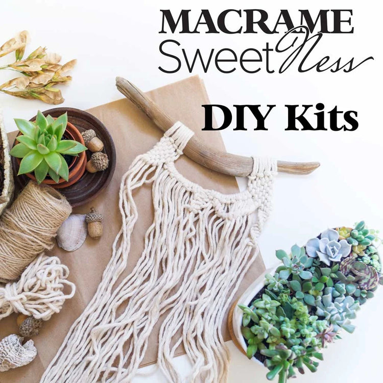 Macrame DIY Kits perfect for the macrame beginner with everything you need included in our macrame kits so you can get crafting on your macrame journey