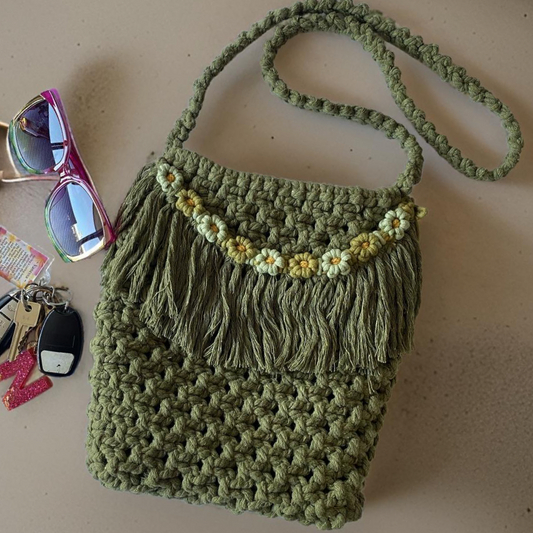 Boho Daisy Chain Sling Bag