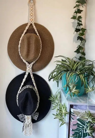 Macrame Hat Hangers - Single or Double